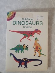 Vtg Sticker Educational Tool Lot Of 6 Dinosaurs and Amphibians – all unused