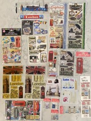 100’s of Europe, London, Scrapbook, stickers and embellishments. HUGE LOT