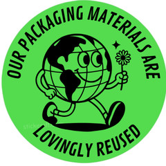 Eco Friendly Stickers 2” Round – Our Packaging Materials Are Lovingly Reused