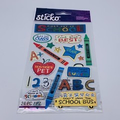 Lot of 2 Sticko First Day of School & Welcome to the Zoo Stickers 44 Pieces New