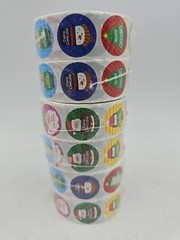 6 Rolls Design Christmas Stickers Envelopes Gift Card Children Bell Santa Claus