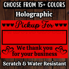 50 PICK UP ORDER STICKERS 2.25″ LABELS SHOP Thermal SCRATCH RESISTANT THANK YOU