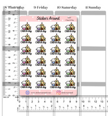 Church Day Planner Sticker, Religious Stickers for Calendar and Journal