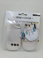 CR5 Crate Paper Snow And Cocoa 6 Jar Pockets And Embellishments Christmas