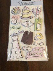 Dimensional Stickers by Punch Studio Wedding scrapbooking crafts