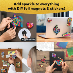 Foil Fun – Pretty Patterns, 18 DIY Magnets Mess-Free Art, Colorful Creative Part