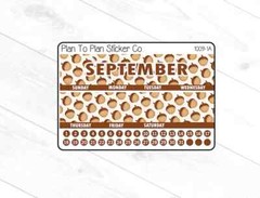 1009-1C~~September 8.5X11 Monthly View Planner Stickers.