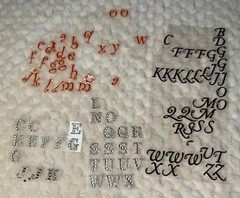 Assorted Alphabet Letter Stickers (3 different types)