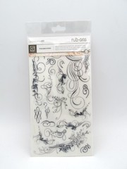 2006 Basic Grey Rub-Ons Transfers – Wholy Cow – NEW Old Stock