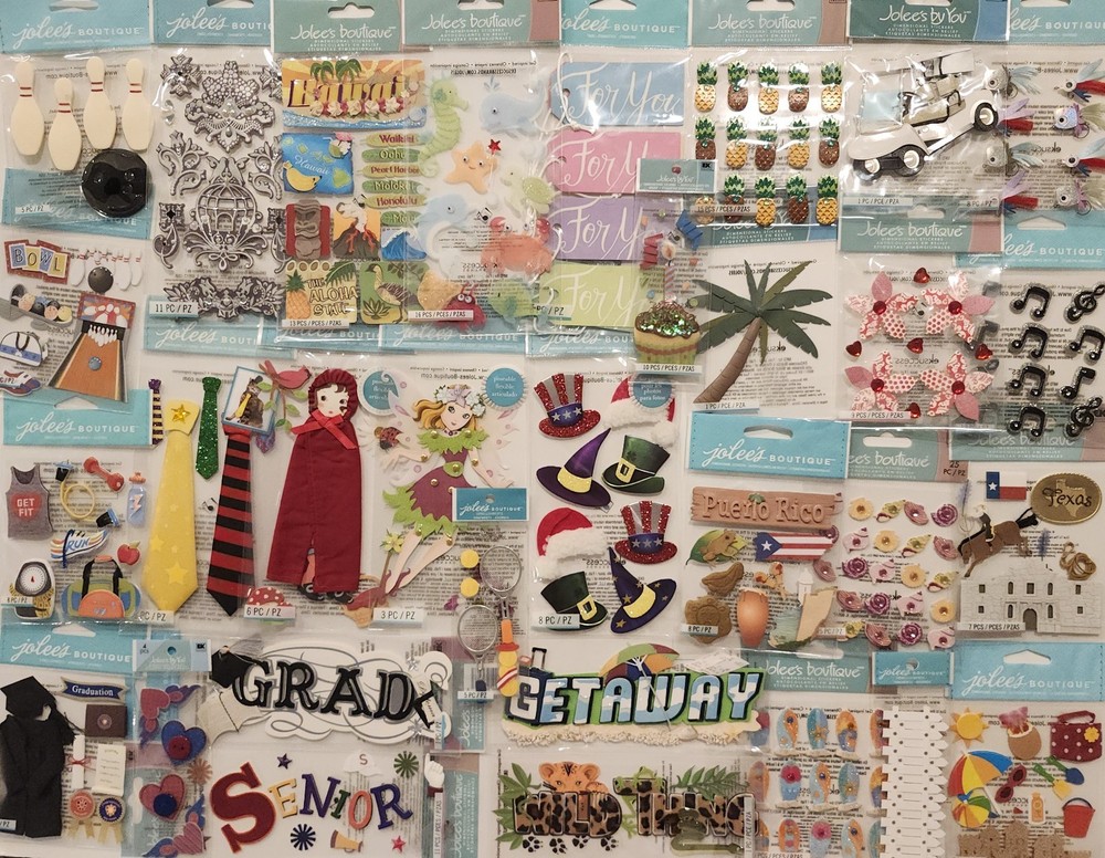 JOLEE’S BOUTIQUE Lot of 31 packs All Dimensional Scrapbooking Stickers