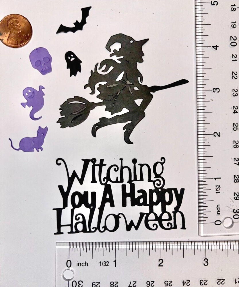 HALLOWEEN WITCHING HOUR PAPER DIE CUT EMBELLISHMENTS *