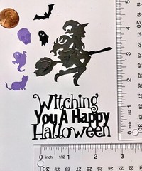 HALLOWEEN WITCHING HOUR PAPER DIE CUT EMBELLISHMENTS *