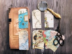 10pcs/pack vellum Stickers Pack / vintage map world travel stickers Y06