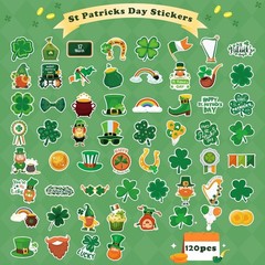 Vibrant St. Patrick’s Day Crafts Stickers – 120 Non-Toxic Kids Party Favors