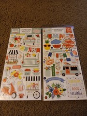 Crafts 13″ Chipboard Stickers Lot 5 Summer Theme Flowers Beach Water Sunshine