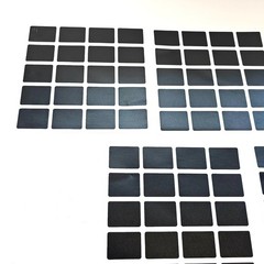 Black Rectangle Stickers 2×1.25 Matte Chalkboard Style Labels Sheet Set 5 Craft