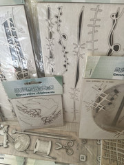 Large Lot of Designer Chipboard Embellishments Scrapinier/Little Birdie 12 NIP