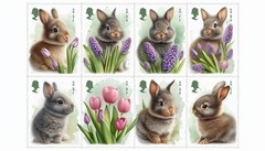 Set Bunny Rabbit Easter Tags Junk Journal Scrapbook