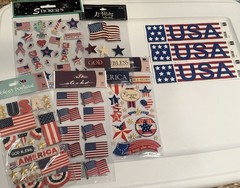 Lot Of 8 JOLEE’S BOUTIQUE Sticko Scrapbooking Sticker JULY 4 PATRIOTIC USA New!