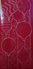 Peel Off Stickers Christmas Bells Baubles Snowman Angel Red Green Silver Gold