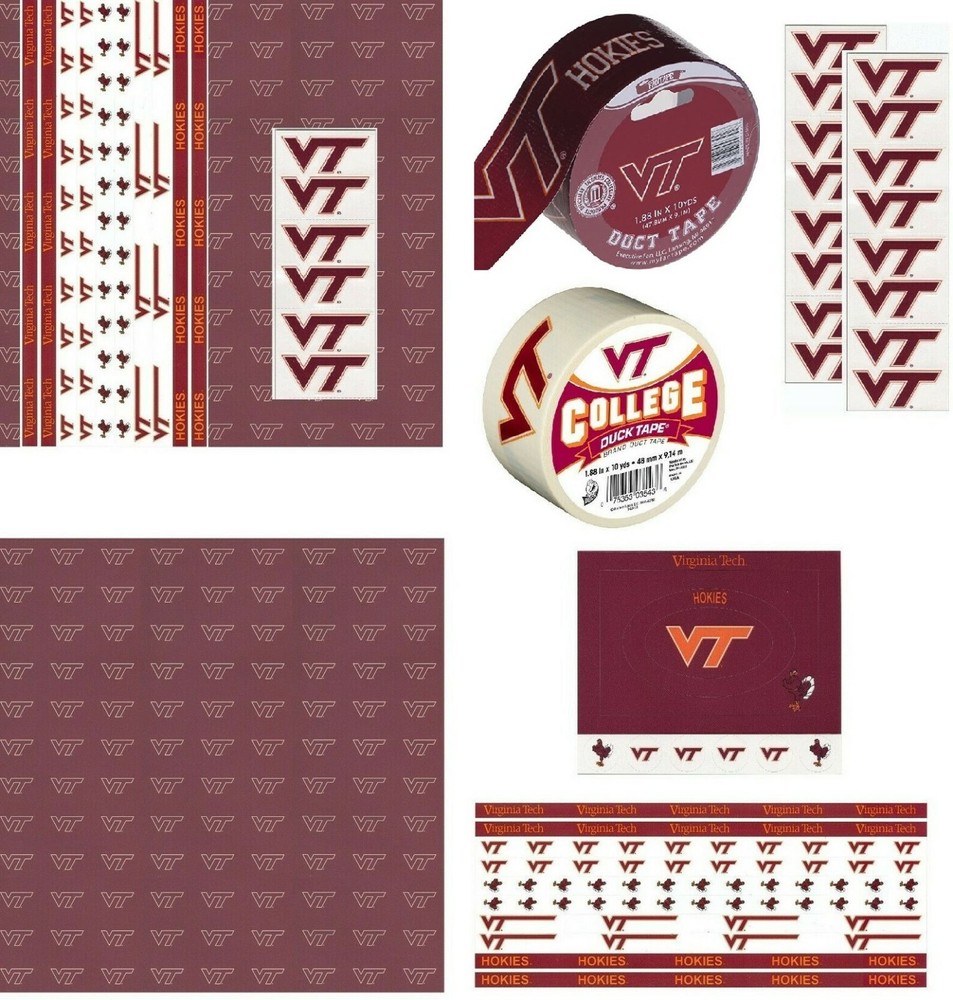 Virginia Tech Hokies Scrapbook Kit Stickers Paper U-CHOOSE 6 ITEMS All Licensed