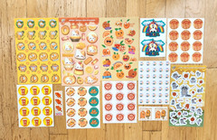 193 ORANGE SNIFF Stickers VINTAGE POPSICLES Desserts ORANGE JUICE Cupcakes FRUIT