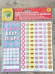 Teacher Reward Chart & Glitter Foam Stars Sticker Bundle (Stickers & Stars)