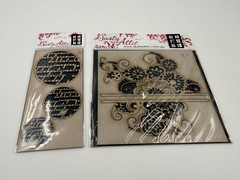 Set of 12 BACKGROUNDS & SHAPES Laser Cut Chipboard for Scrapbooking, NEW