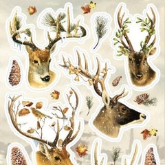Stickii Club – Deer Stickers – Snow Winter Christmas Sticker Sheet – Crafts