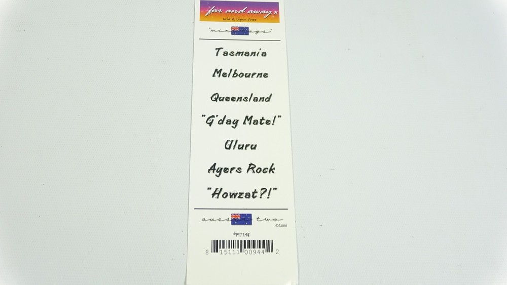 Far & Away Aussie Two Die Cut MT148 for Scrapbooking