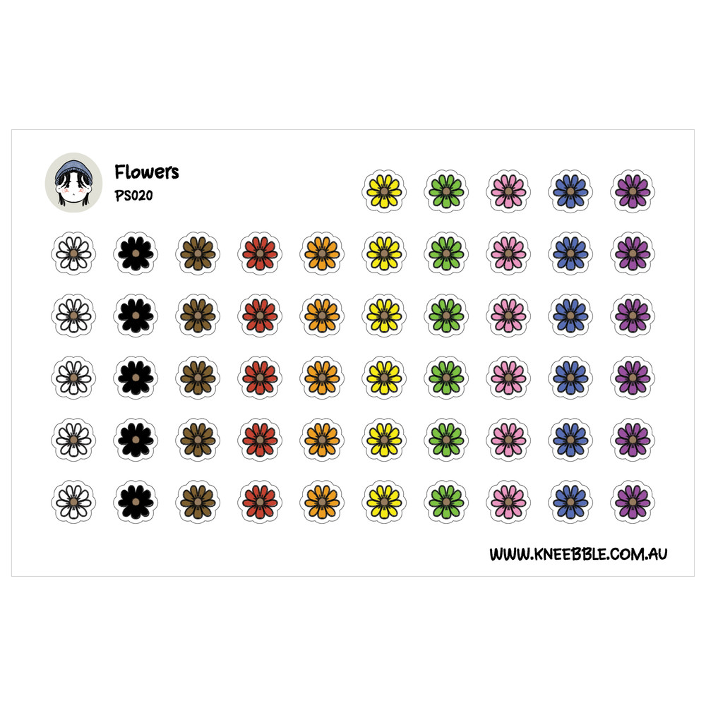 Flower Planner Stickers – Vibrant Floral Decals for Daily Organizer