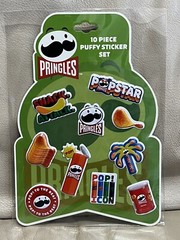 Pringles 10 Piece Puffy Sticker Set Cool Fun Snack Attack Pop Icon Popstar Pop