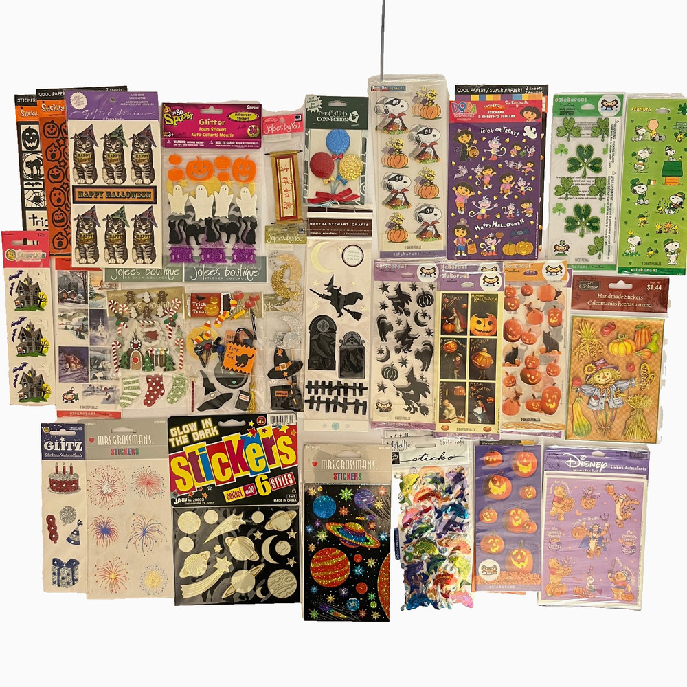 Large Lot Of Scrapbook Sticker Sets: Jolee’s, Martha Stewart, Holidays, More+++!