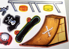 Not So Cute Xtreme Skateboard Stickers 2003 NOS Retro Scrapbooking Stickers