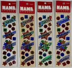 Hambly Prismatic Name Sticker Metallic Scrapbooking Crafting Wholesale Lot of 26
