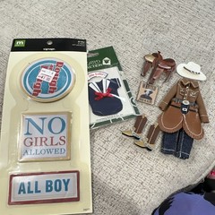 Western Doll Outfit Set w/ Hat Pants Coat/Jacket Belt Saddle, Brown/Blue/White