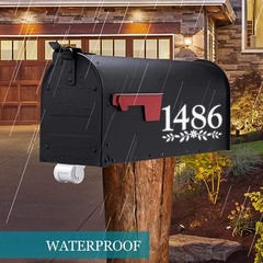 House Numbers Decal, Farmhouse Style Mailbox Address Sign, Vinyl Stickers, White