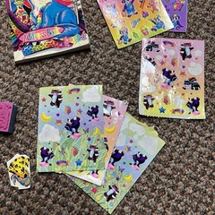 HUGE LOT LISA FRANK Vintage Stickers Dogs Cats Bears Kittens Tape Stamps Pencil
