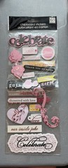 Me & My Big Ideas Celebrate Chipboard Stickers Scrapbook Card Making New