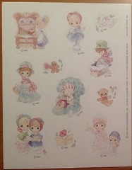 3 Sheets PRECIOUS MOMENTS Christmas XMAS Scrapbook Stickers 2001