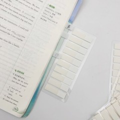 120Pcs White Clear PET Label Repositionable Writable Book Page Marker Bookmarks