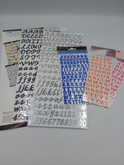 Alphabet Stickers Stamps Lot of 6 Various Brands Packs New Old Stock Sealed