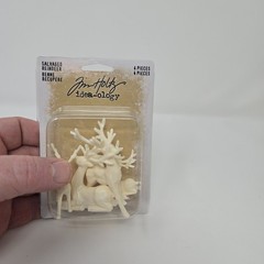 Tim Holtz Salvaged Reindeer – 4-Piece Idea-ology Holiday Craft Set, New