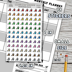 Vacuum Cleaner Stickers, Mini Icon Reminder Planner stickers, Journals, books