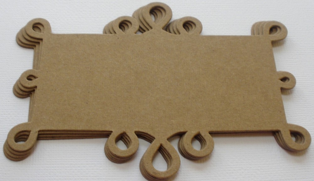 {4} LOOPY NOTES – Style 6 – Mats / Labels / Frames Bare Chipboard Die Cuts
