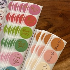 300pcs Cute Thank You Stickers 1 inch Small Business Decorate Envelopes Sealing