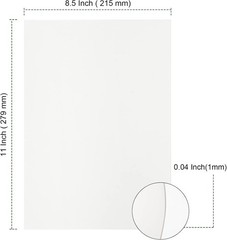 50 Pack White Chipboard Sheets 8.5×11 40pt Cardboard Craft Backing Board
