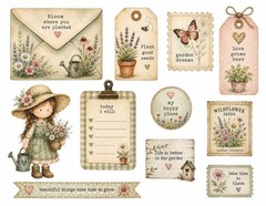 Cute Vintage Garden Junk Journal Embellishments Scrapbook USA PICK A Set