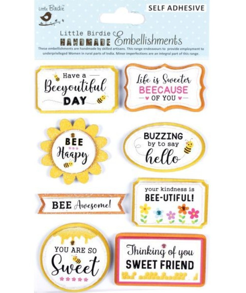 Bee Happy Awesome Sweet Beautiful Friend Hello Little Birdie Stickers