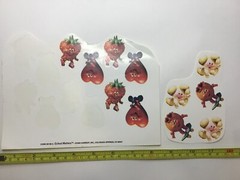Vintage Funny Food Stickers 1992 Animated Food with Arms and Legs Strawberry